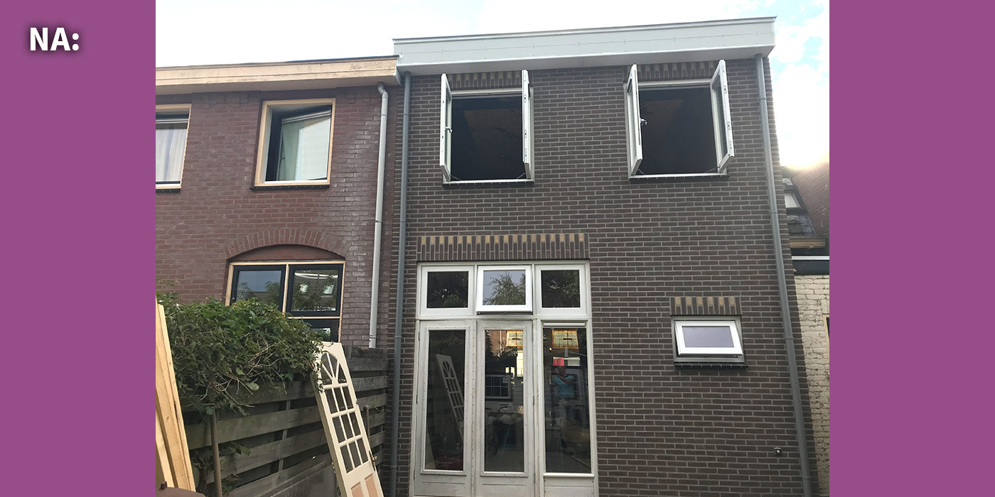 uitbreiding woning in assendorp zwolle. situatie na de verbouwing